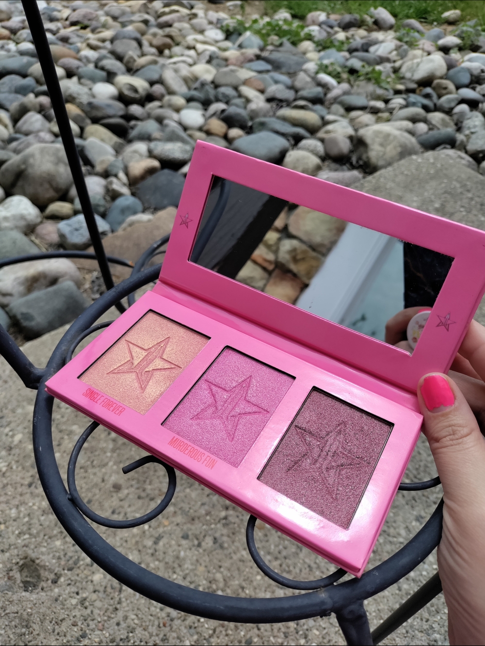 Jeffree Star Pink Highlight Trio - Pale Gold, Soft Pink, Mauve - LIMITED EDITION